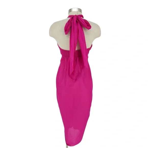 J. Crew Bright Pink swimsuit coverup - Picture 3 of 7